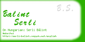 balint serli business card